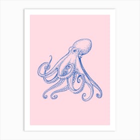 Octopus Nautical Print Art Print