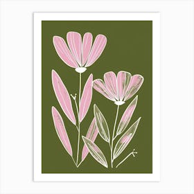 Pink & Green Lilac 2 Art Print