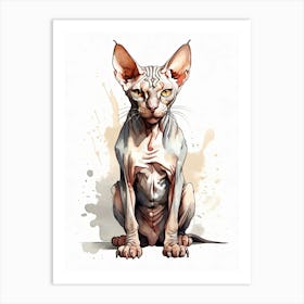 Sphynx Cat Art Print