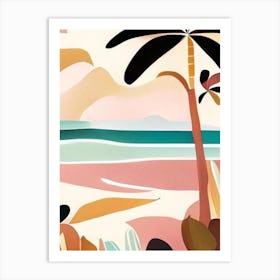 Maui Hawaii Muted Pastel Tropical Destination Art Print