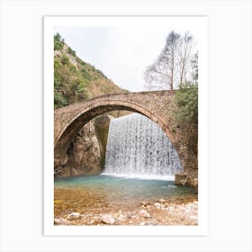 Old Arch Bridge In Greece Art Print