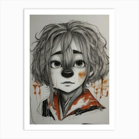 Kawaii Boy Art Print