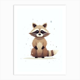 Raccoon Cute Illustration 5 Art Print