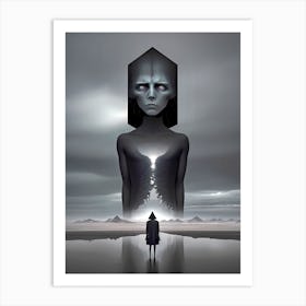 Man In The Desert Art Print