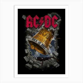 Ac Dc Hells Bell Rock Or Bust Poster Art Print