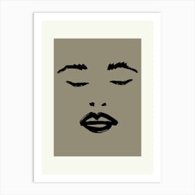 Abstract Face Card Art Print