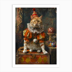 Clown Cat 1 Art Print