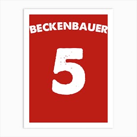 Franz Beckenbauer, Shirt, Munich, Print, Wall Art, Wall Print, Football, Soccer, Art Print