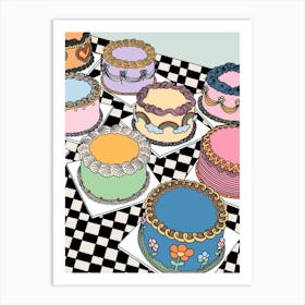 Table of Cakes Art Print