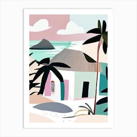 Andros Island Bahamas Muted Pastel Tropical Destination Art Print