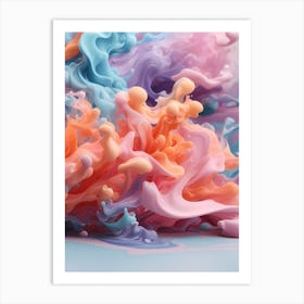 Abstract Splash Of Colors Art Print