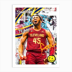 Donovan Mitchell Cleveland Cavaliers 2 Art Print
