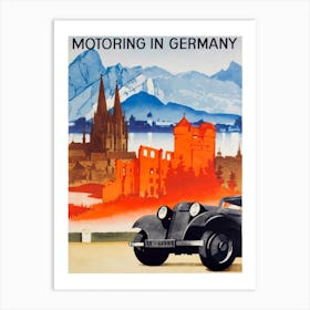 Automobile Vintage Art Poster Art Print