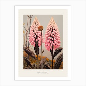 Flower Illustration Prairie Clover Poster Art Print