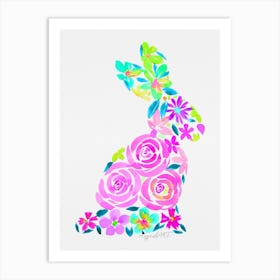 Easter Bunny Watercolor Artwork 1 Art Print