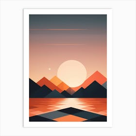 Abstract Mountain Landscape 12 Art Print