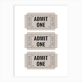 Ticket Stubs Art Print