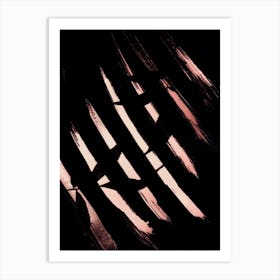 Abstract Black Nature Stripes Art Print