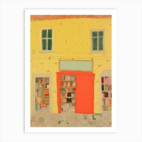 Collioure The Book Nook Pastel Colours 1 Art Print