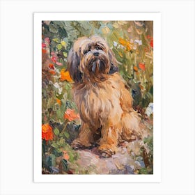 Lhasa Apso Acrylic Painting 5 Art Print