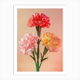 Dreamy Inflatable Flowers Carnations 5 Art Print