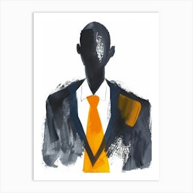 Portrait Of A Businessman Art Print