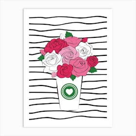 Pink Roses Art Print