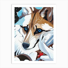 Wolf In Snow Art Print