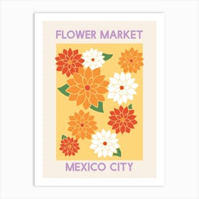 Flower Market Mexico City Art Print