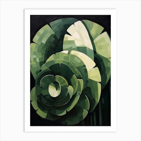 Modern Abstract Cactus Painting Gymnocalycium Cactus 3 Art Print