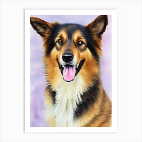 Belgian Tervuren 3 Watercolour Dog Art Print