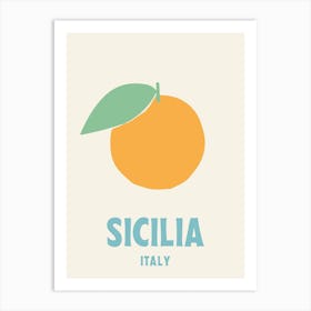 Sicilia, Italy, Graphic Style Poster 1 Art Print