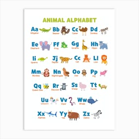 Animal Alphabet Art Print