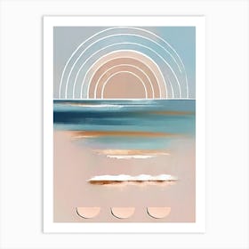 The Last Sunset - Abstract Minimal Boho Beach Art Print