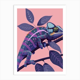 Panther Chameleon Abstract Modern Illustration 2 Art Print