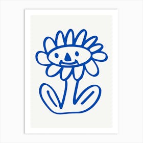 Cute Flower Drawing Art Print