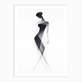 Silhouette Of A Woman Art Print