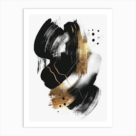 Abstract Black And Gold Canvas Print 26 Art Print