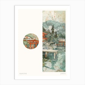 Hakone Japan 1 Cut Out Travel Poster Art Print