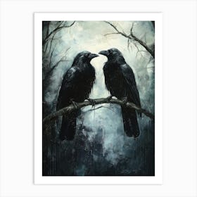 Gothic Ravens: A Dark and Mysterious Art Print