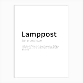 Lamppost Definition Meaning Art Print