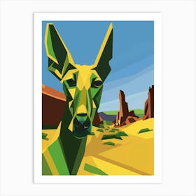 Elk In The Desert Art Print