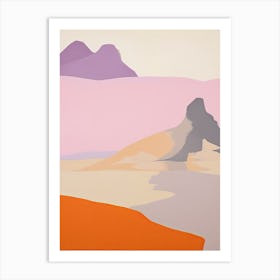 Taklamakan Desert   Asia (China), Contemporary Abstract Illustration 4 Art Print