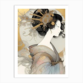 Creativel Geisha Illustration 174 Art Print