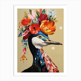 Bird With A Flower Crown Canvasback 4 Art Print