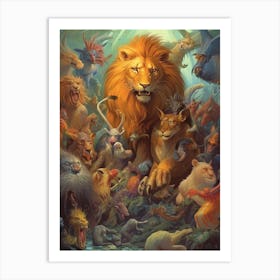 Lions Of The Jungle 1 Art Print