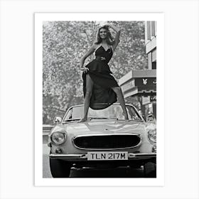 English Model And Actress Marilyn Cole Poses Outside The Playboy Club On Curzon Street In London Art Print