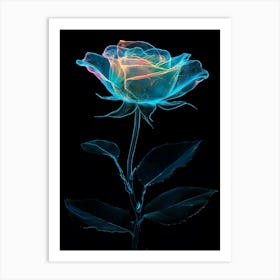 Fractal Rose Art Print