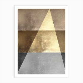 Geometric art with gold 6 Art Print