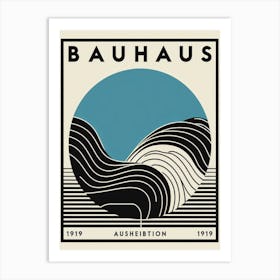 Bauhaus exhibition blue circle poster Art Print